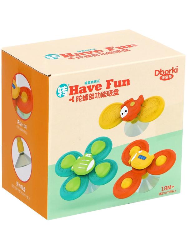 Набор вертушек для ванной на присосках «Транспорт», 3 шт. в наборе