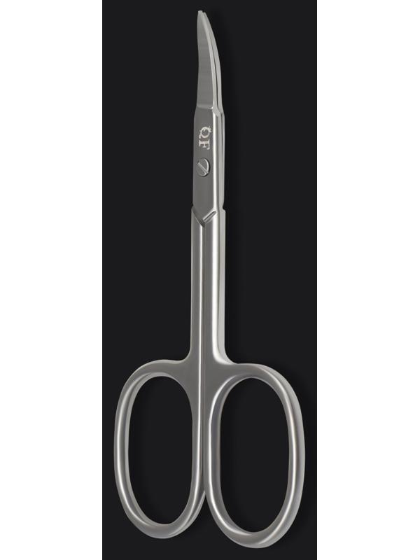 Ножницы маникюрные «Premium», загнутые, узкие, 9,5 см, на блистере, цвет серебристый