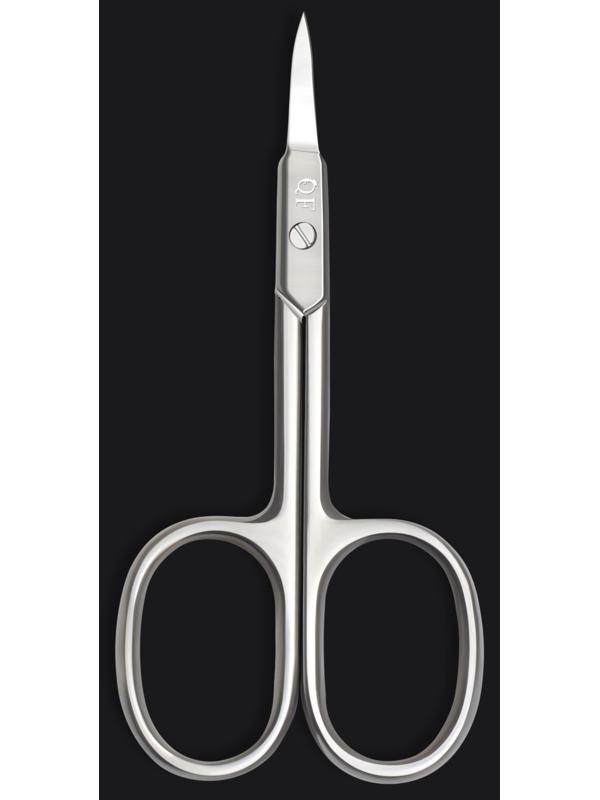 Ножницы маникюрные «Premium», загнутые, узкие, 9,5 см, на блистере, цвет серебристый