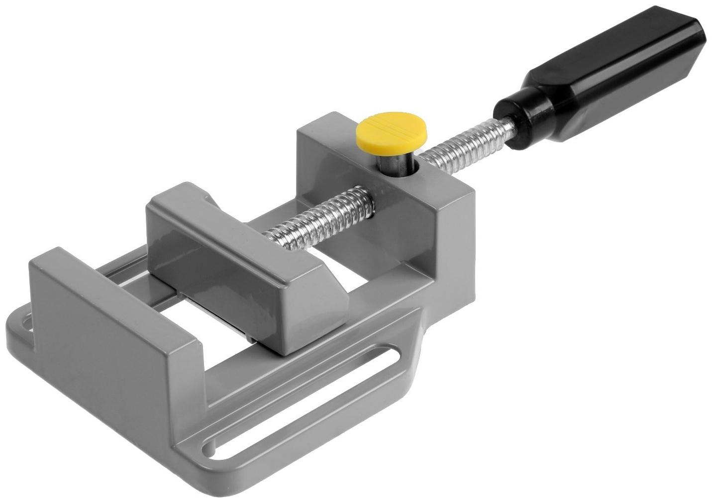 Мини-тиски алюминиевые ТУНДРА, станочные, 70 мм