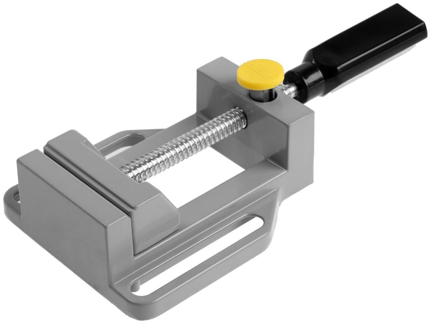 Мини-тиски алюминиевые ТУНДРА, станочные, 70 мм