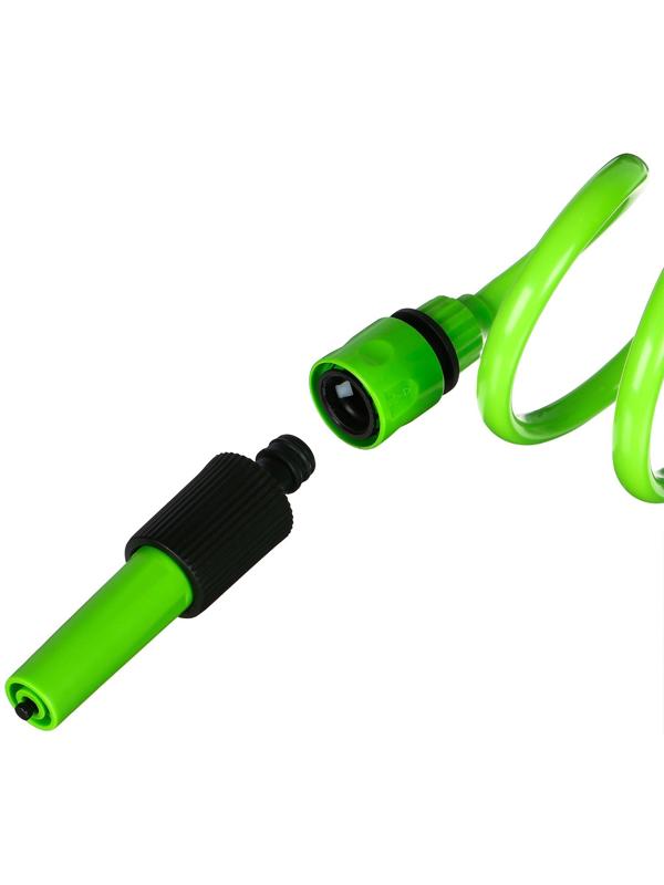 Шланг спиральный, L = 7,5 м, насадка, коннектор 2 шт., штуцер d = 1/2