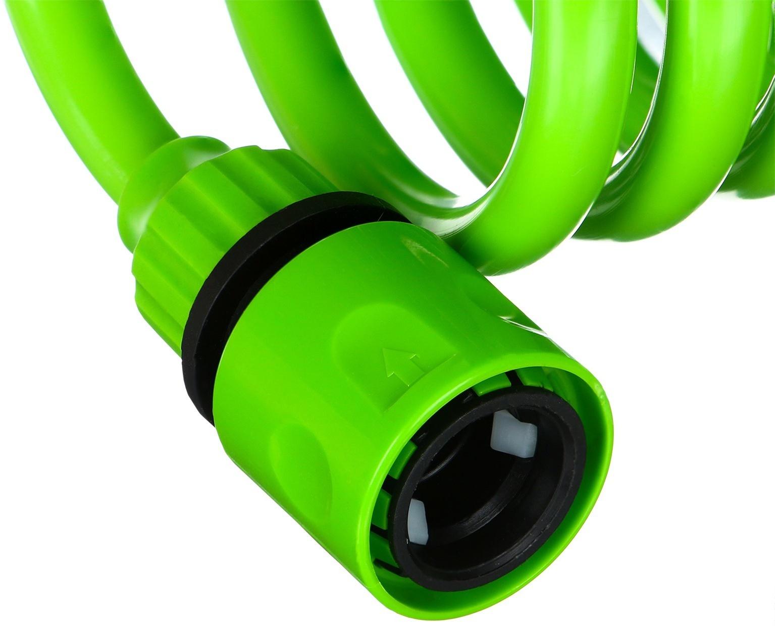 Шланг спиральный, L = 10 м, распылитель 5 режимов, коннектор 2 шт., штуцер d = 1/2