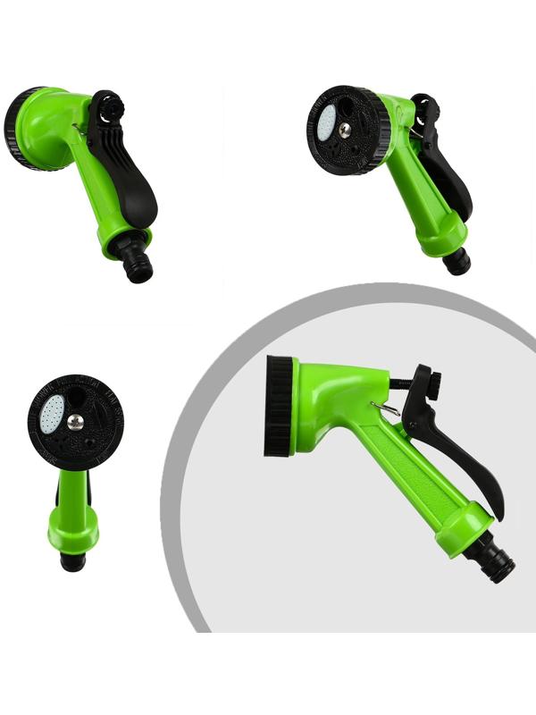 Шланг спиральный, L = 10 м, распылитель 5 режимов, коннектор 2 шт., штуцер d = 1/2