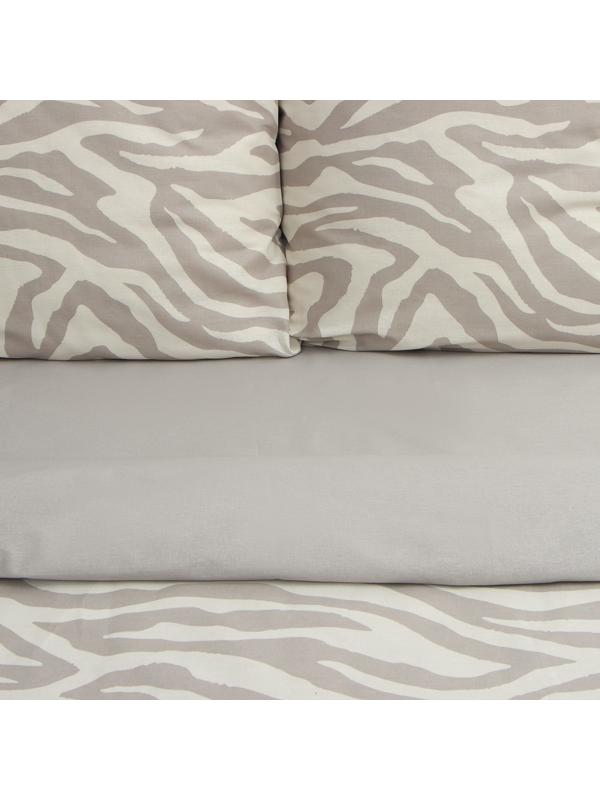 Постельное бельё Этель евро Beige zebra, 200х217 см, 220х240 см, 70х70 см -2 шт, бязь 125 г/м2
