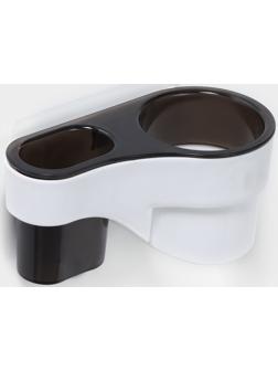 Держатель для фена и ванных принадлежностей в ванную на липучках, 18,7×10×9 см, цвет чёрно-белый