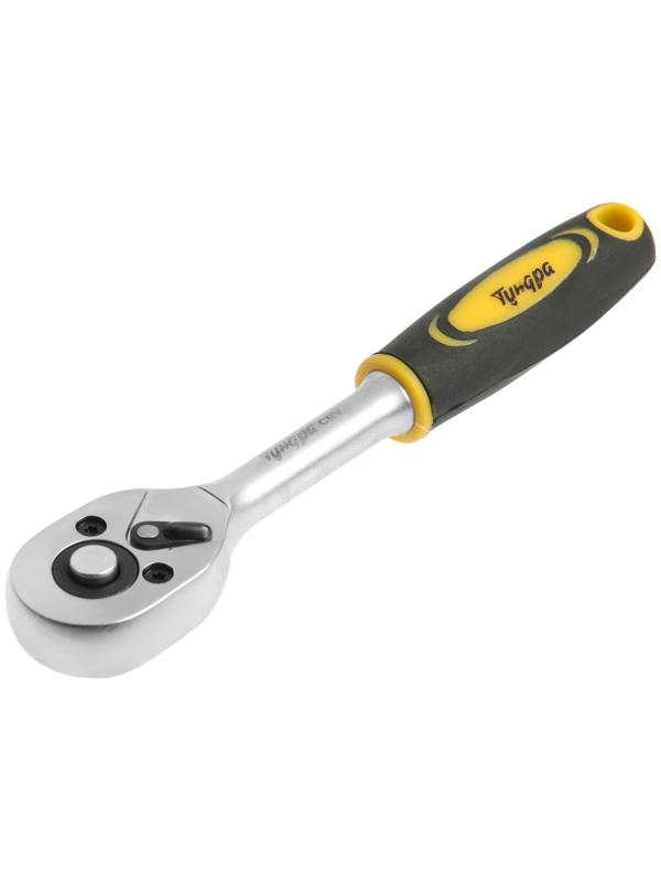 Набор торцевых головок ТУНДРА, трещотка, CrV, 1/4