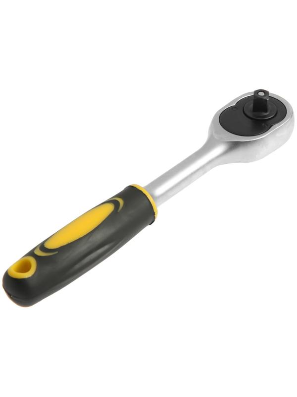 Набор торцевых головок ТУНДРА, трещотка, CrV, 1/4