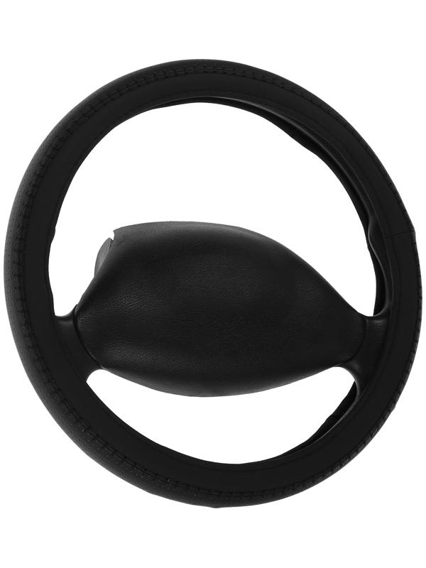 Оплетка на руль Nova Bright экокожа перфорированная, черная, M