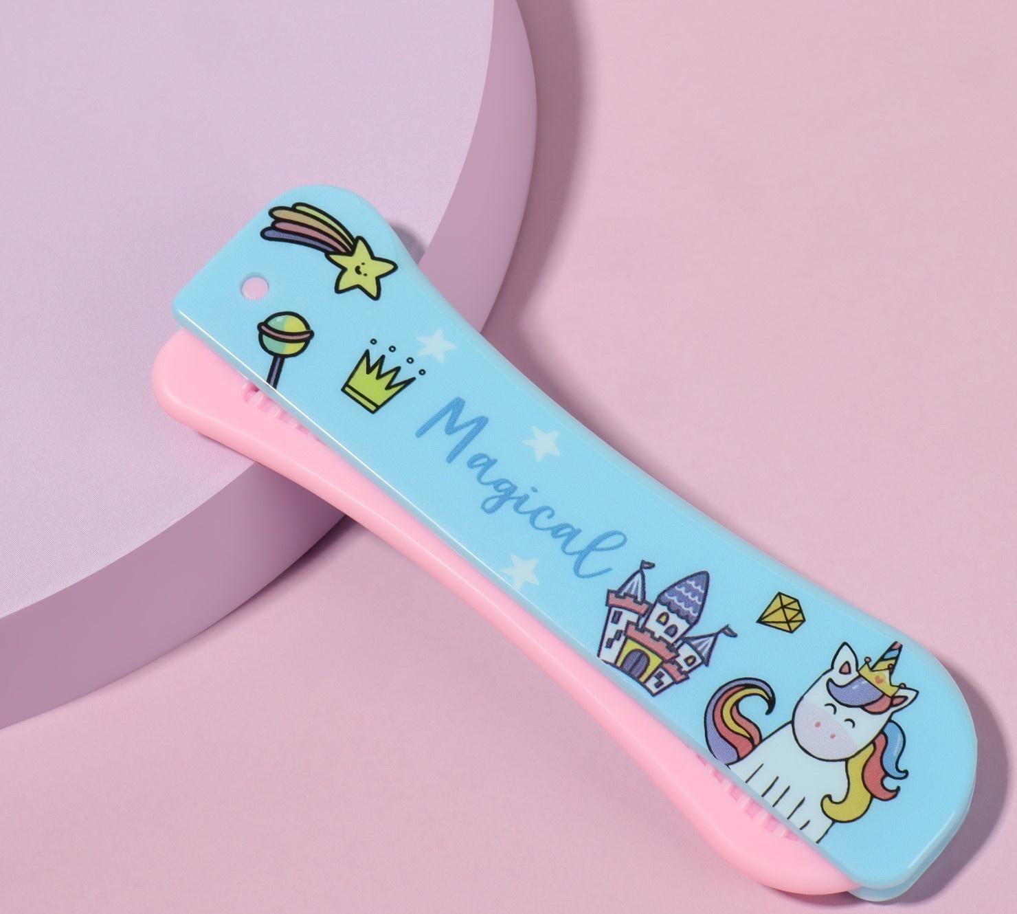 Расчёска складная, 19,5 × 2,5 см, цвет МИКС