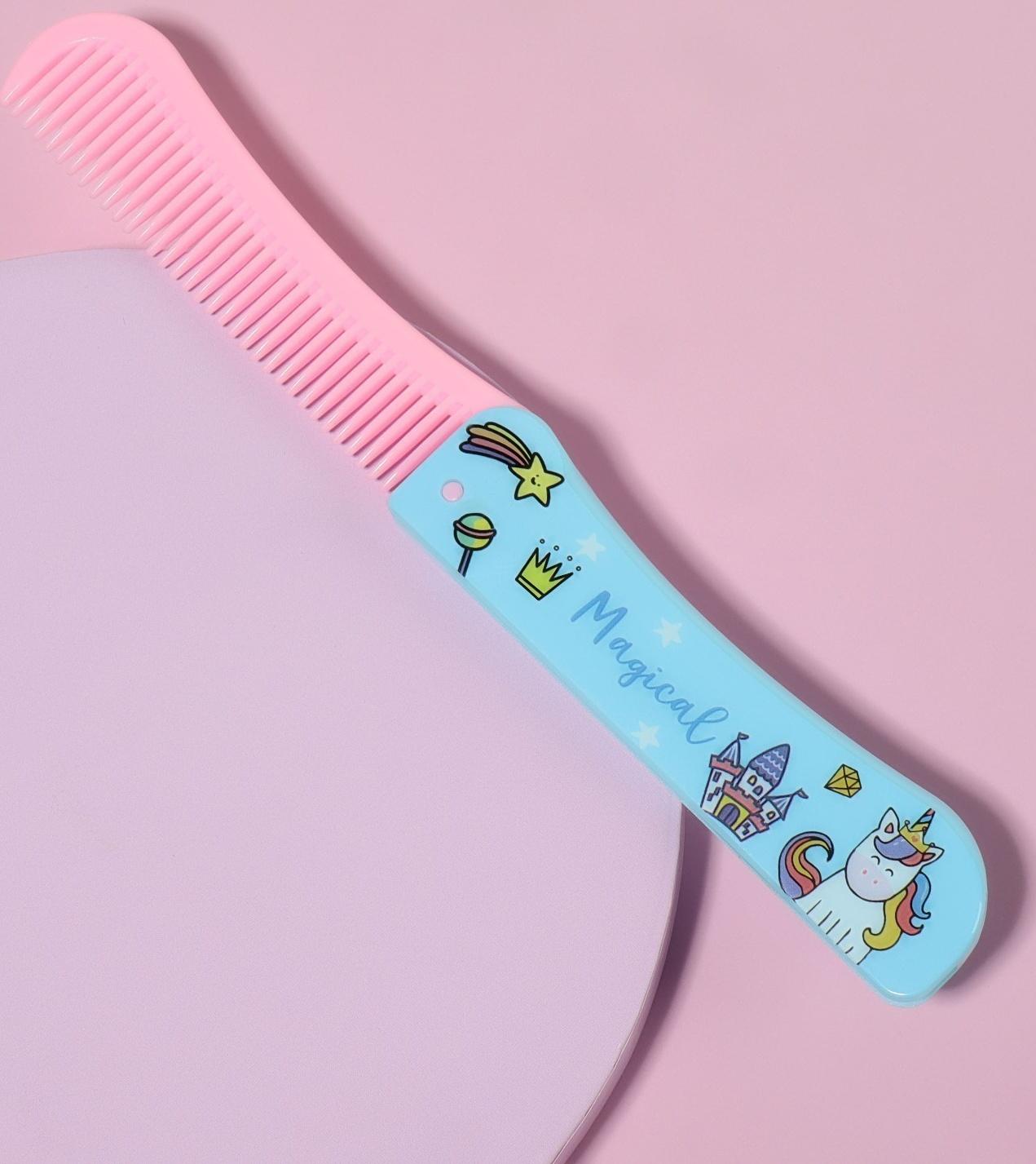 Расчёска складная, 19,5 × 2,5 см, цвет МИКС