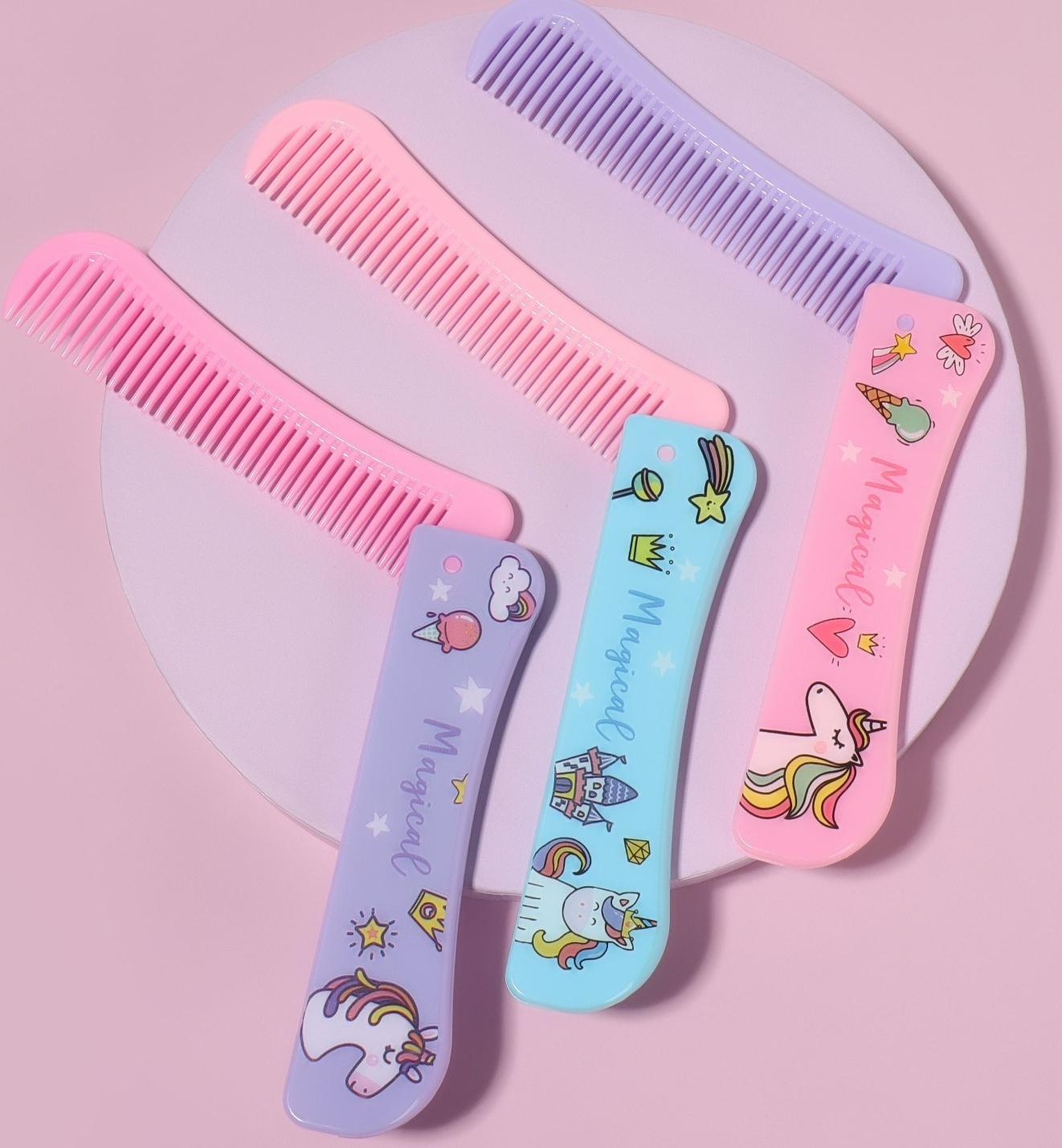 Расчёска складная, 19,5 × 2,5 см, цвет МИКС