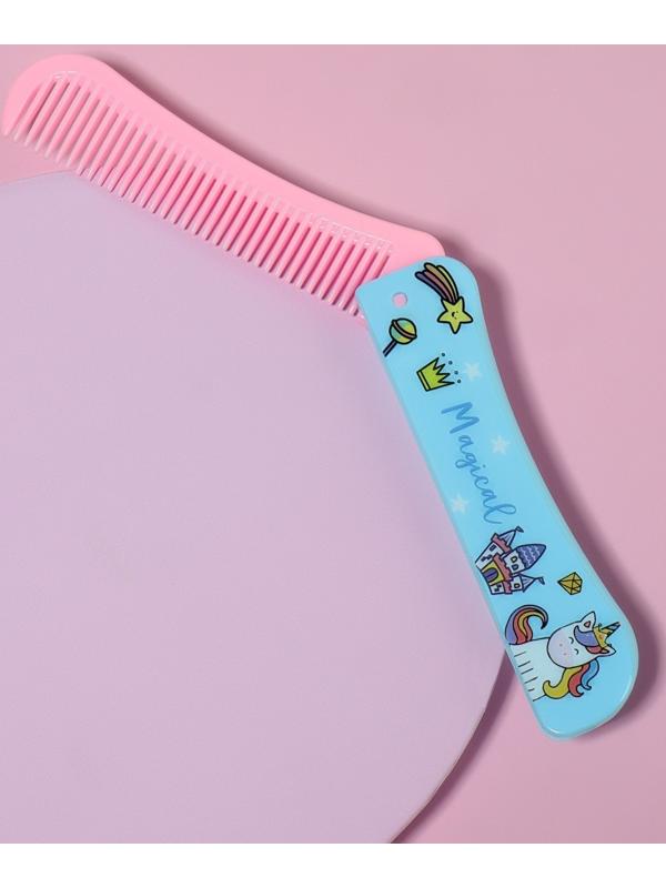 Расчёска складная, 19,5 × 2,5 см, цвет МИКС