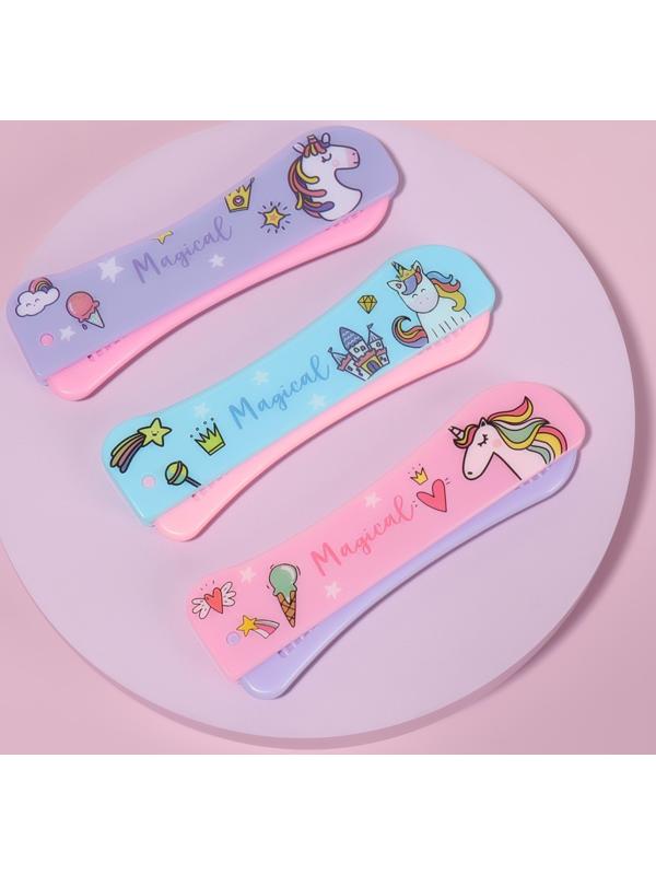 Расчёска складная, 19,5 × 2,5 см, цвет МИКС