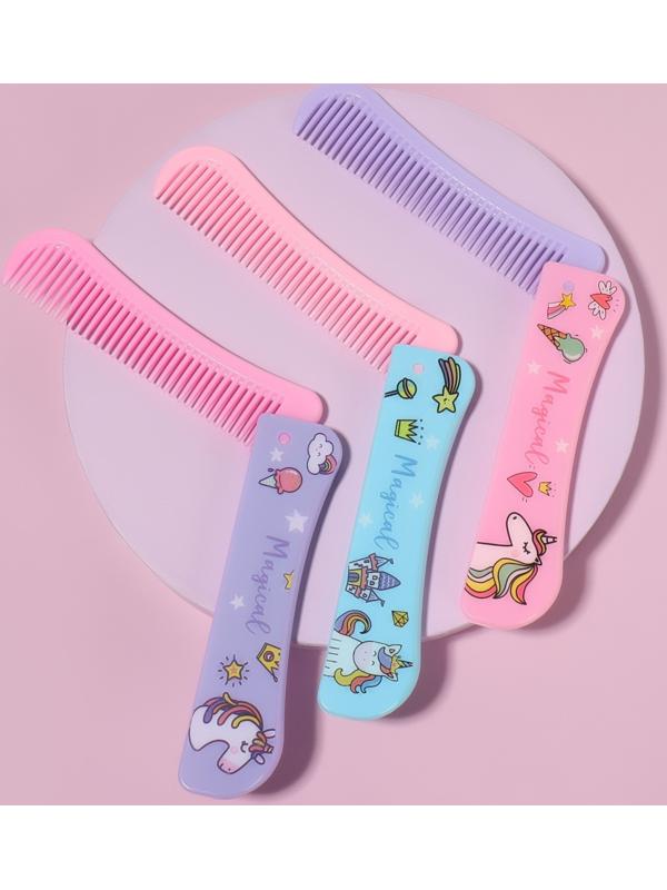 Расчёска складная, 19,5 × 2,5 см, цвет МИКС