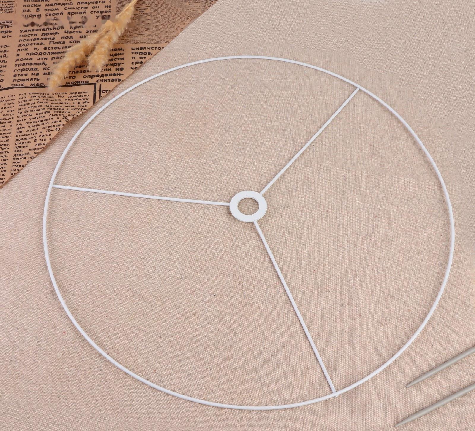 Основа для плетения торшера «Круг», металлическая, d = 40/40,5 см, цвет серебряный