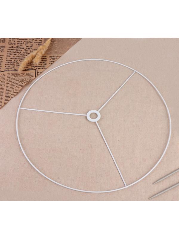 Основа для плетения торшера «Круг», металлическая, d = 40/40,5 см, цвет серебряный