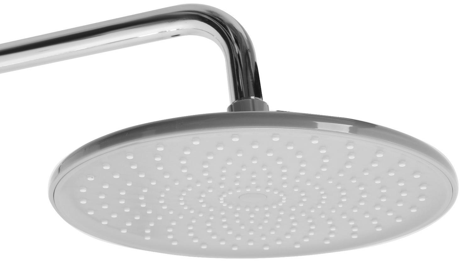 Душевая система ZEIN Z3892, излив в корпусе, лейка верхняя d=23 см, ручная 11.5 см, хром