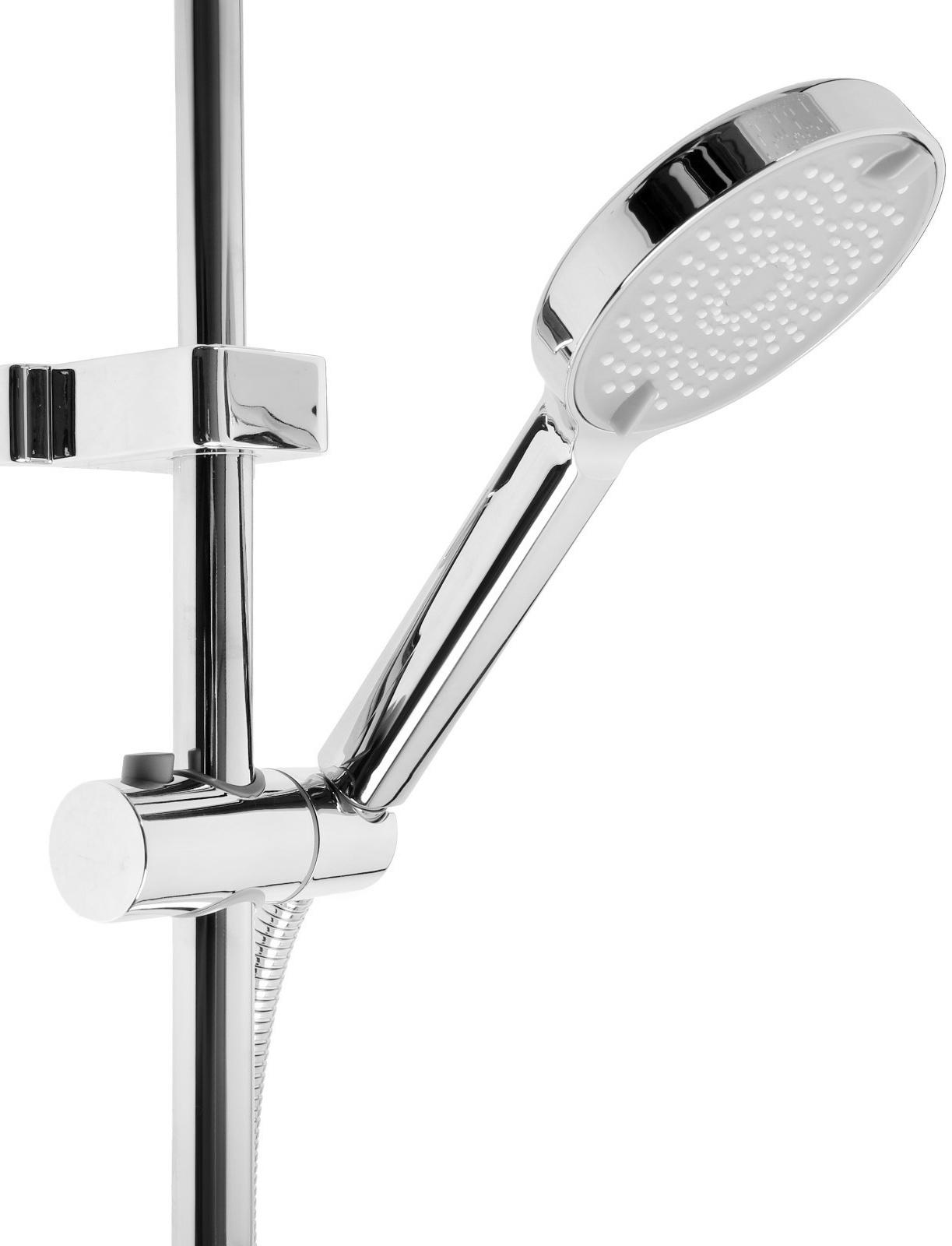 Душевая система ZEIN Z3892, излив в корпусе, лейка верхняя d=23 см, ручная 11.5 см, хром