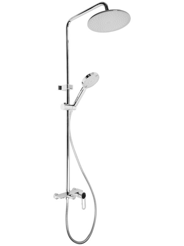 Душевая система ZEIN Z3892, излив в корпусе, лейка верхняя d=23 см, ручная 11.5 см, хром