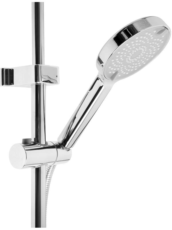 Душевая система ZEIN Z3892, излив в корпусе, лейка верхняя d=23 см, ручная 11.5 см, хром