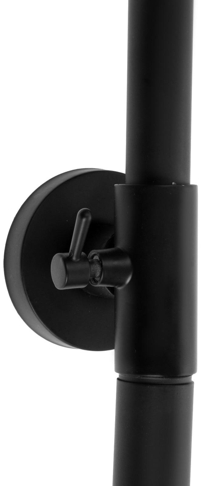 Душевая система ZEIN Z3895, с термостатом, лейка верхняя d=23 см, ручная 12.5 см, черная