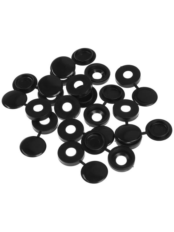 Декоративный колпачок для саморезов, черный, набор 100 шт
