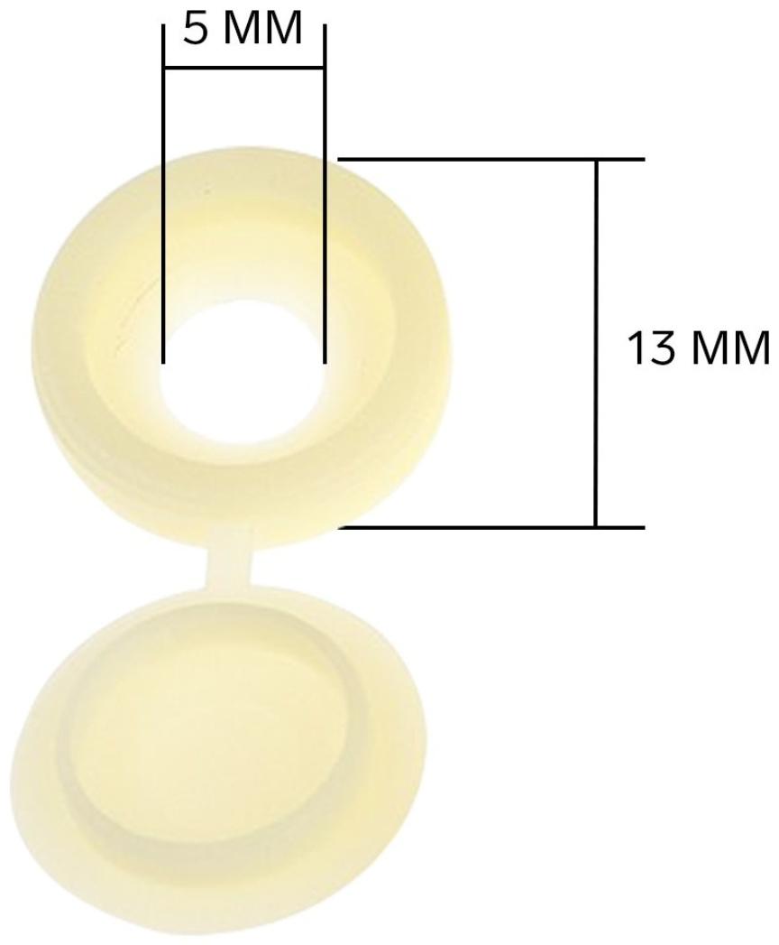 Декоративный колпачок для саморезов, бежевый, набор 100 шт
