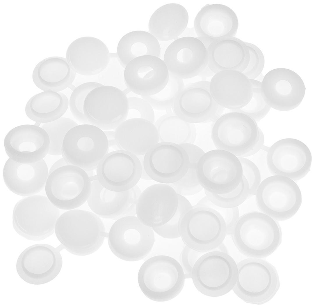 Декоративный колпачок для саморезов, белый, набор 100 шт