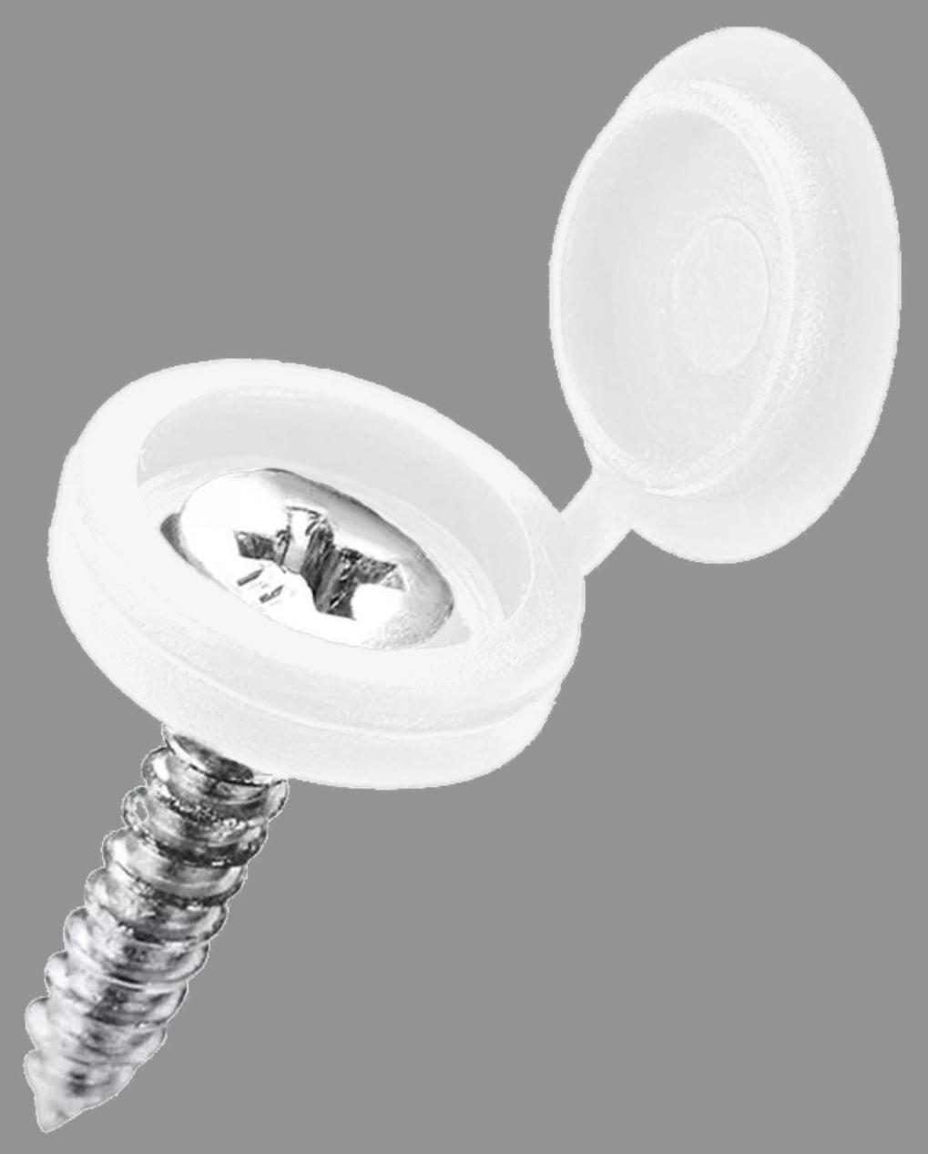 Декоративный колпачок для саморезов, белый, набор 100 шт