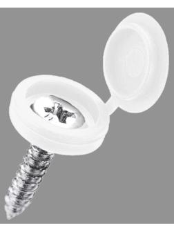 Декоративный колпачок для саморезов, белый, набор 100 шт