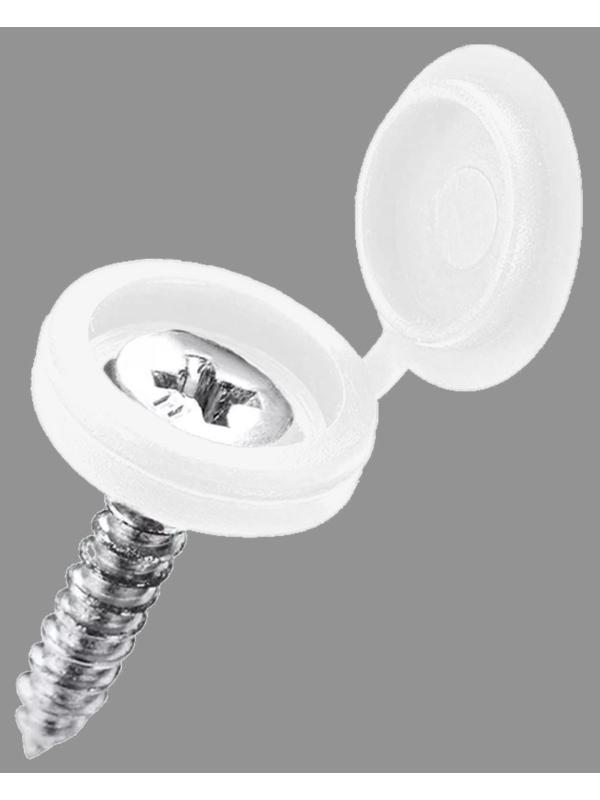 Декоративный колпачок для саморезов, белый, набор 100 шт