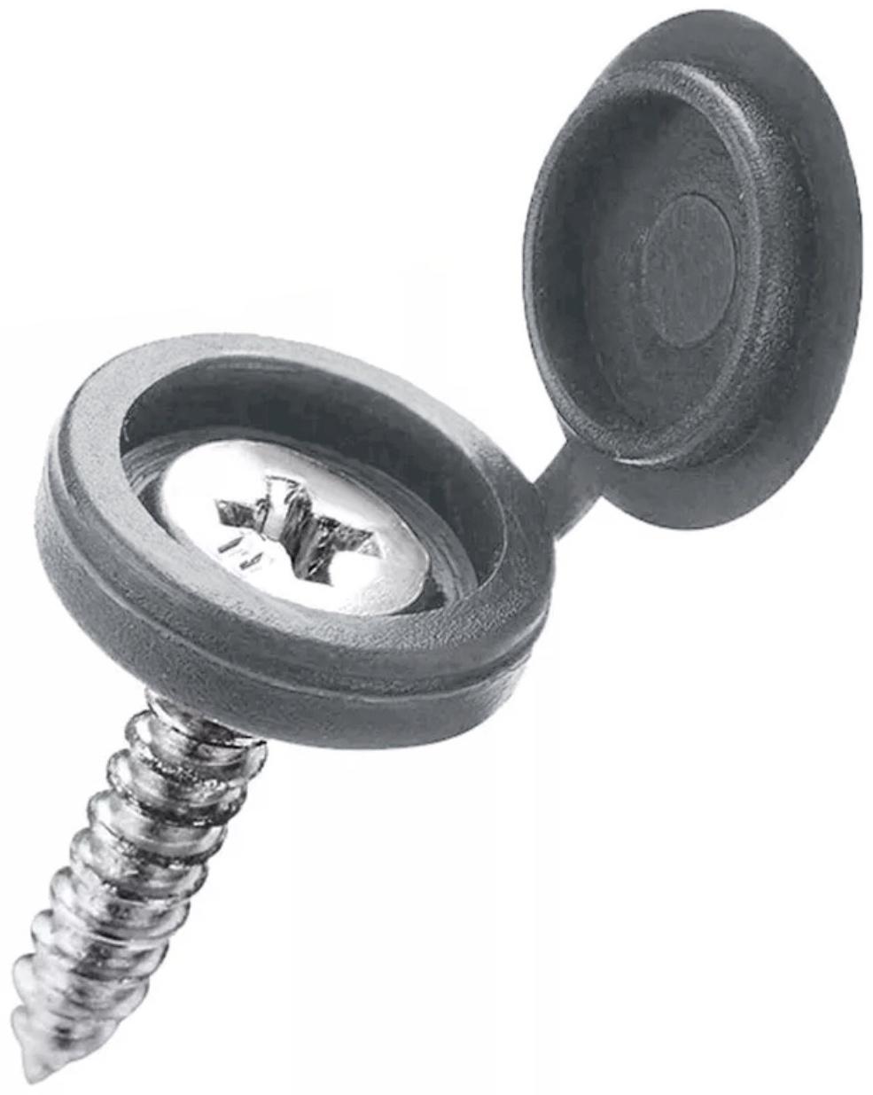 Декоративный колпачок для саморезов, серый, набор 100 шт