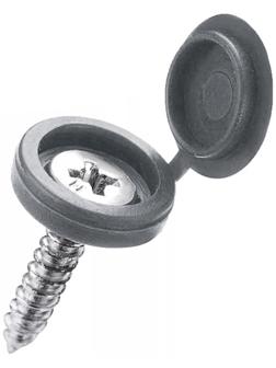 Декоративный колпачок для саморезов, серый, набор 100 шт