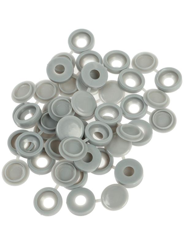 Декоративный колпачок для саморезов, серый, набор 100 шт