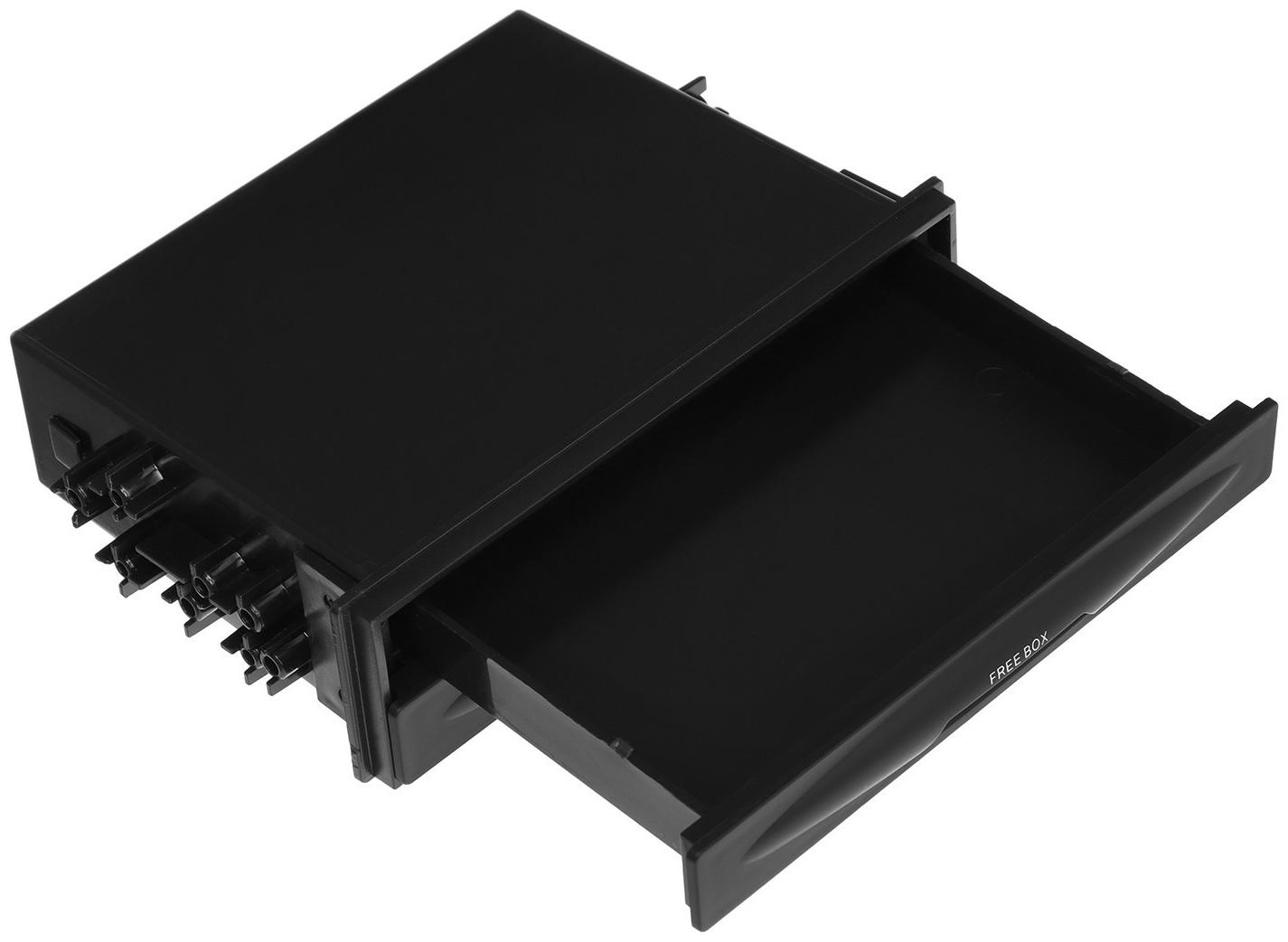 Универсальный подстаканник и органайзер пространства 1DIN, черный