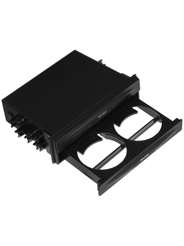 Универсальный подстаканник и органайзер пространства 1DIN, черный