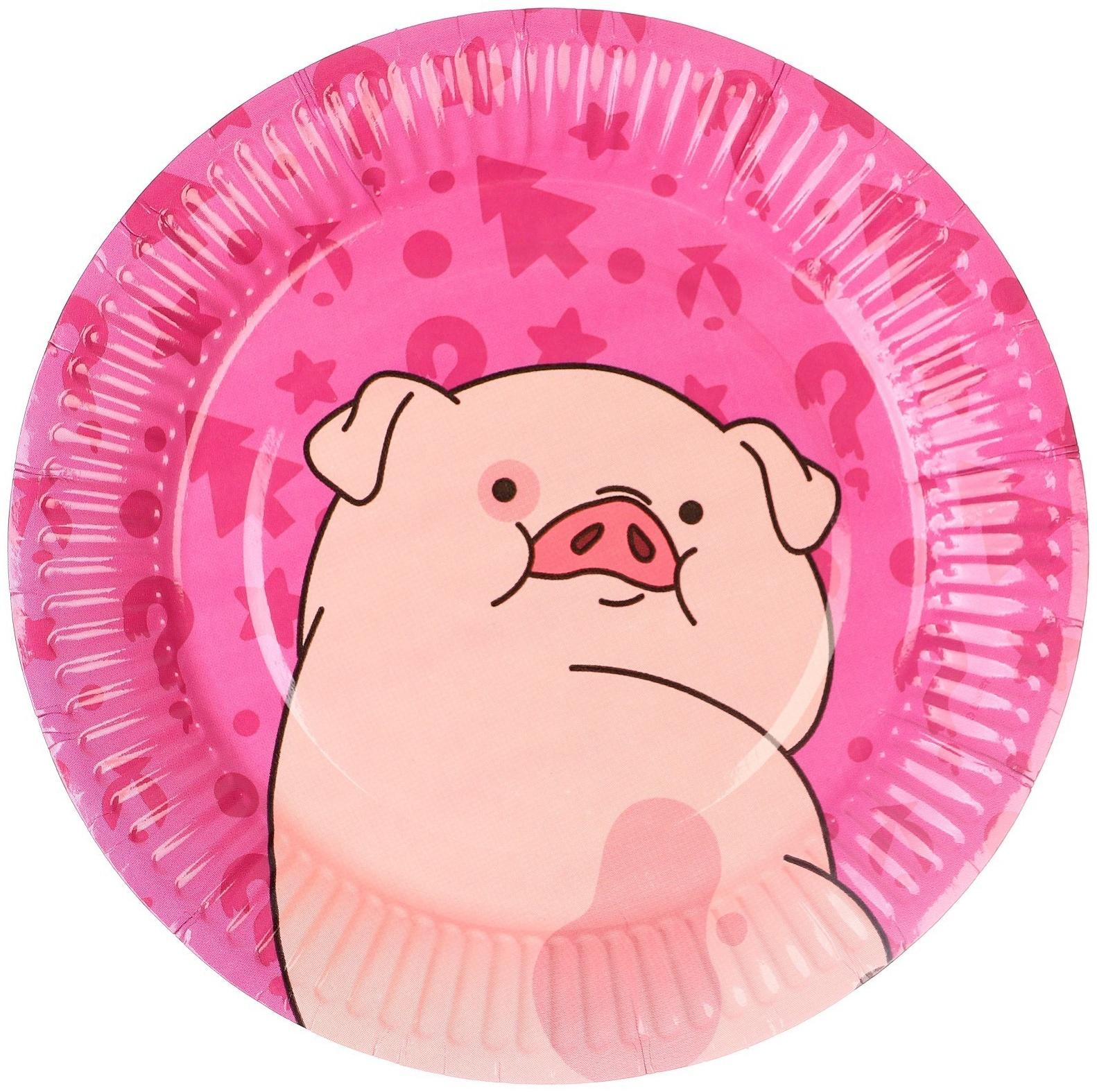 Тарелки бумажные, Гравити Фолз, набор 6 шт  18 см