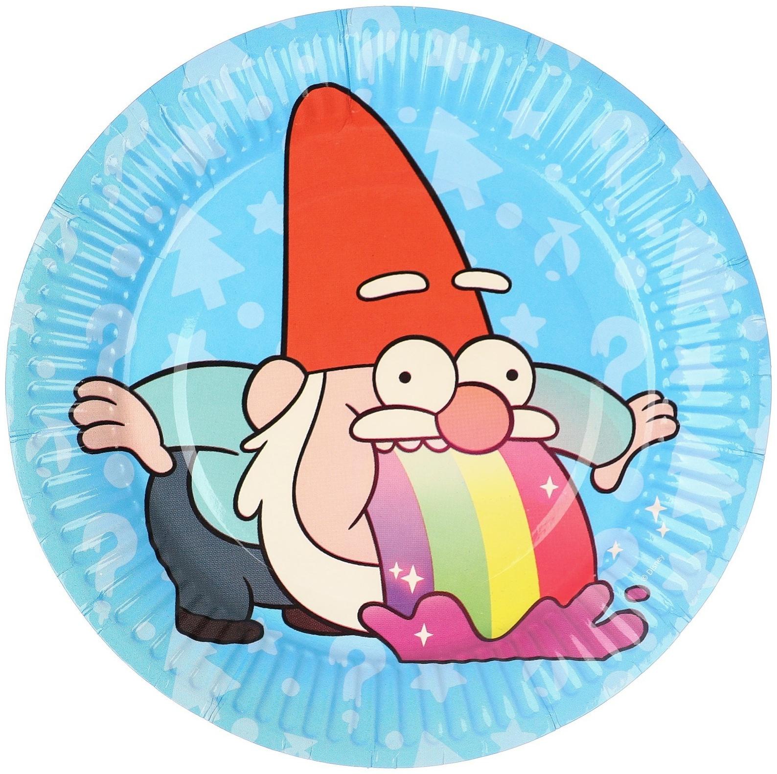 Тарелки бумажные, Гравити Фолз, набор 6 шт  18 см