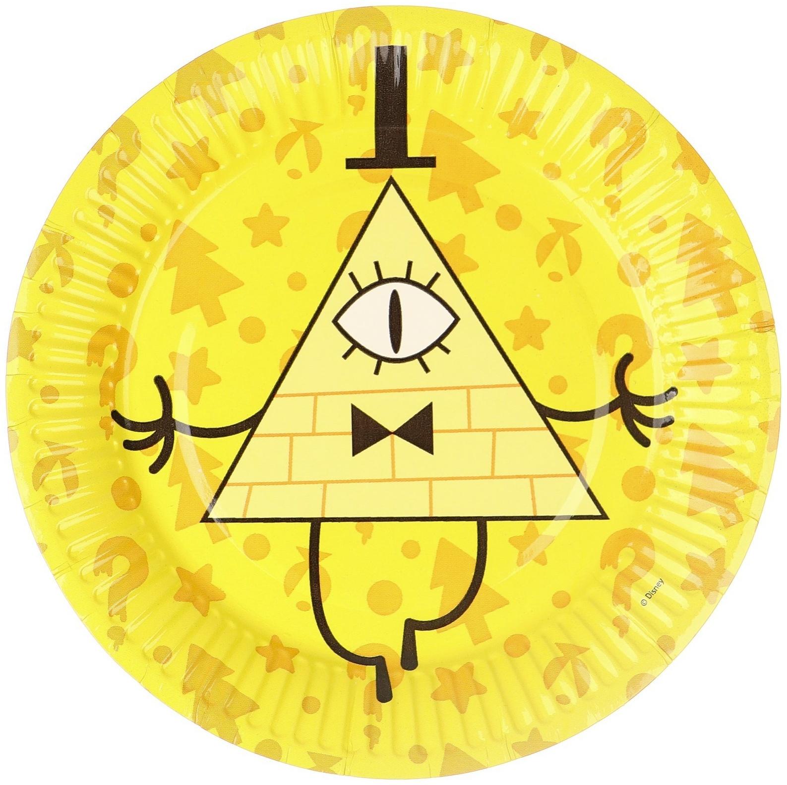 Тарелки бумажные, Гравити Фолз, набор 6 шт  18 см