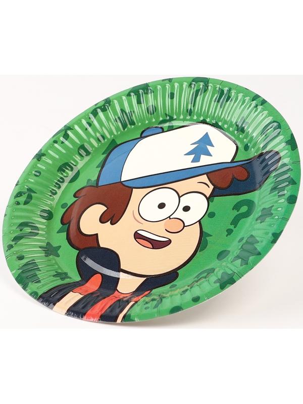 Тарелки бумажные, Гравити Фолз, набор 6 шт  18 см