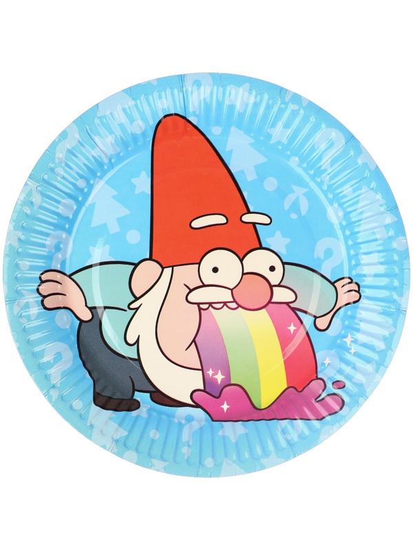 Тарелки бумажные, Гравити Фолз, набор 6 шт  18 см