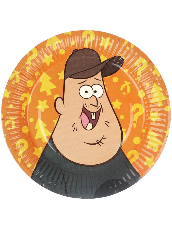 Тарелки бумажные, Гравити Фолз, набор 6 шт  18 см