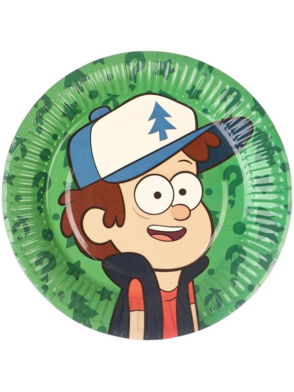 Тарелки бумажные, Гравити Фолз, набор 6 шт  18 см