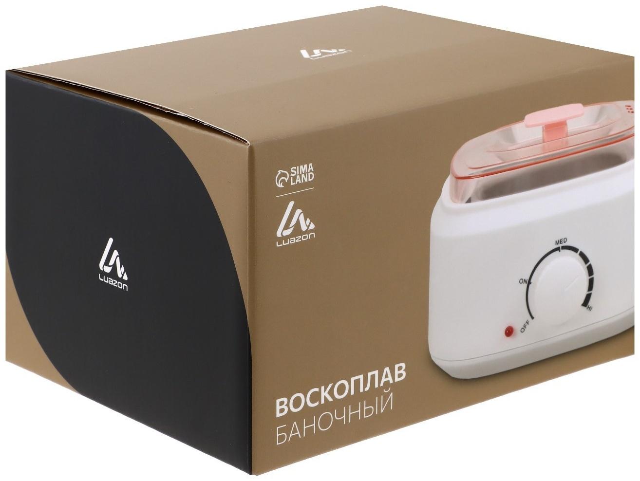 Воскоплав Luazon LVPL-05, баночный, 100 Вт, 400 г, регулировка температуры, белый
