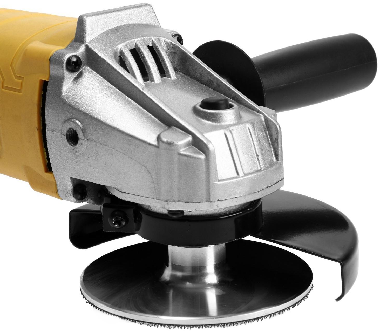 Насадка с липучкой для дрели и УШМ ТУНДРА, тонкий алюминиевый диск, М14, с адаптером, 100 мм   97182