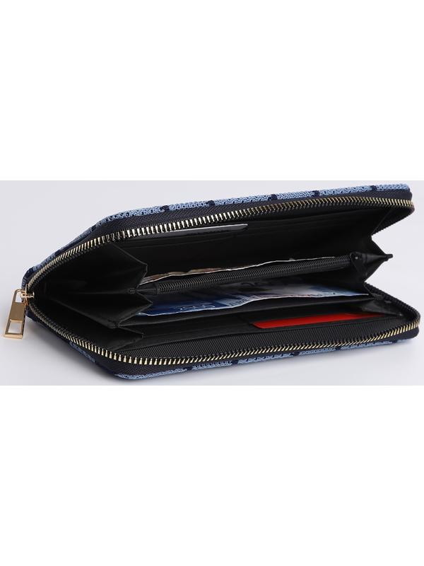 Кошелёк на молнии, цвет синий