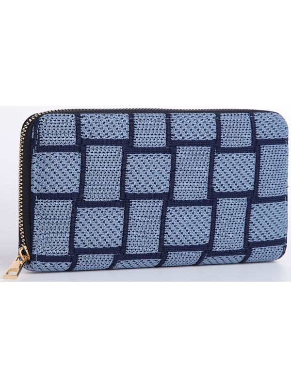 Кошелёк на молнии, цвет синий
