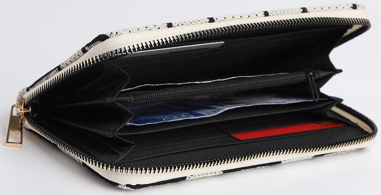 Кошелёк на молнии, цвет белый