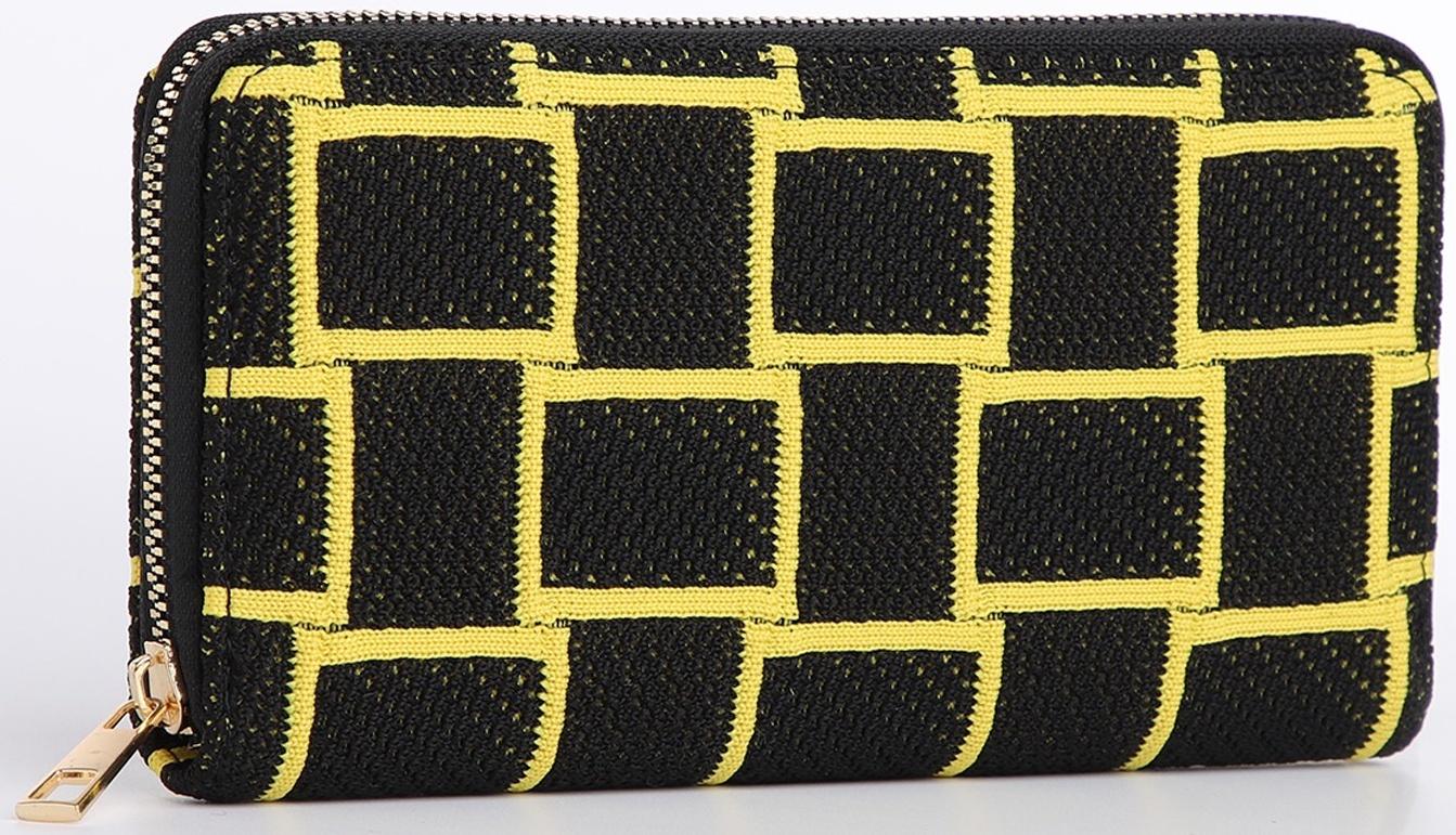 Кошелёк на молнии, цвет чёрный